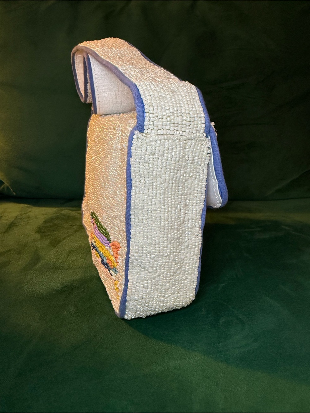 🐠 NWT Sol and Mer Beaded White With Colourful Fish Shoulder Bag - Picture 4 of 7